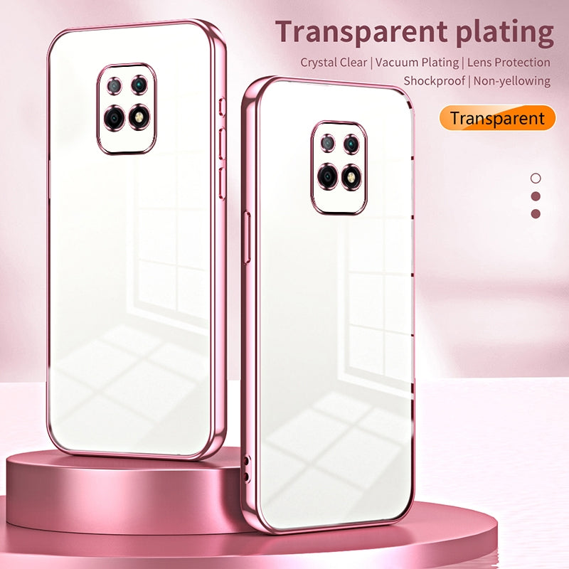 Xiaomi Redmi 10X 5G Transparent Fine Hole Phone Case - Crystal Clear Vacuum Plating, Anti-Fingerprint, Shock-Absorbing TPU Frame