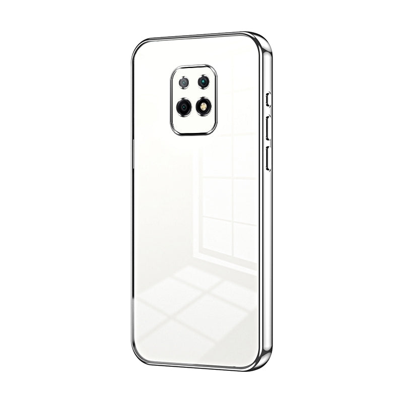 Xiaomi Redmi 10X 5G Transparent Fine Hole Phone Case - Crystal Clear Vacuum Plating, Anti-Fingerprint, Shock-Absorbing TPU Frame