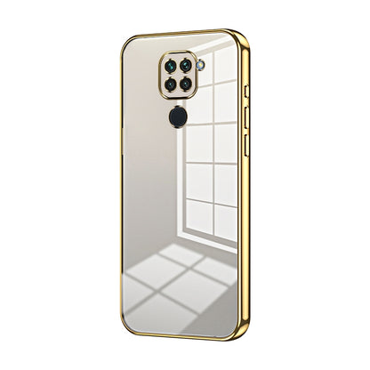 Xiaomi Redmi Note 9 Transparent Fine Hole Phone Case - Crystal Clear Vacuum Plating, Anti-Fingerprint, Shock-Absorbing TPU Frame