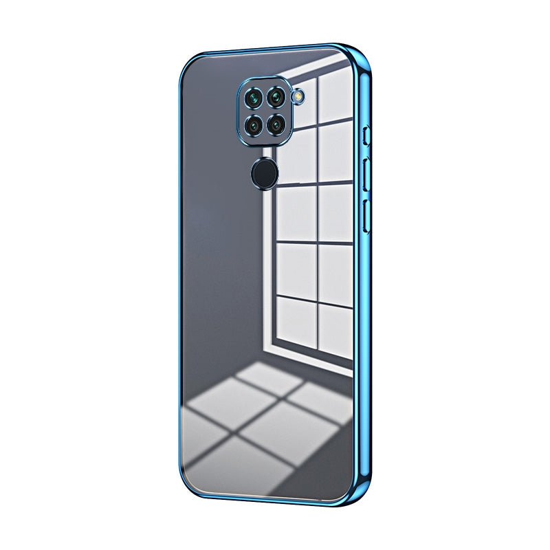 Xiaomi Redmi Note 9 Transparent Fine Hole Phone Case - Crystal Clear Vacuum Plating, Anti-Fingerprint, Shock-Absorbing TPU Frame