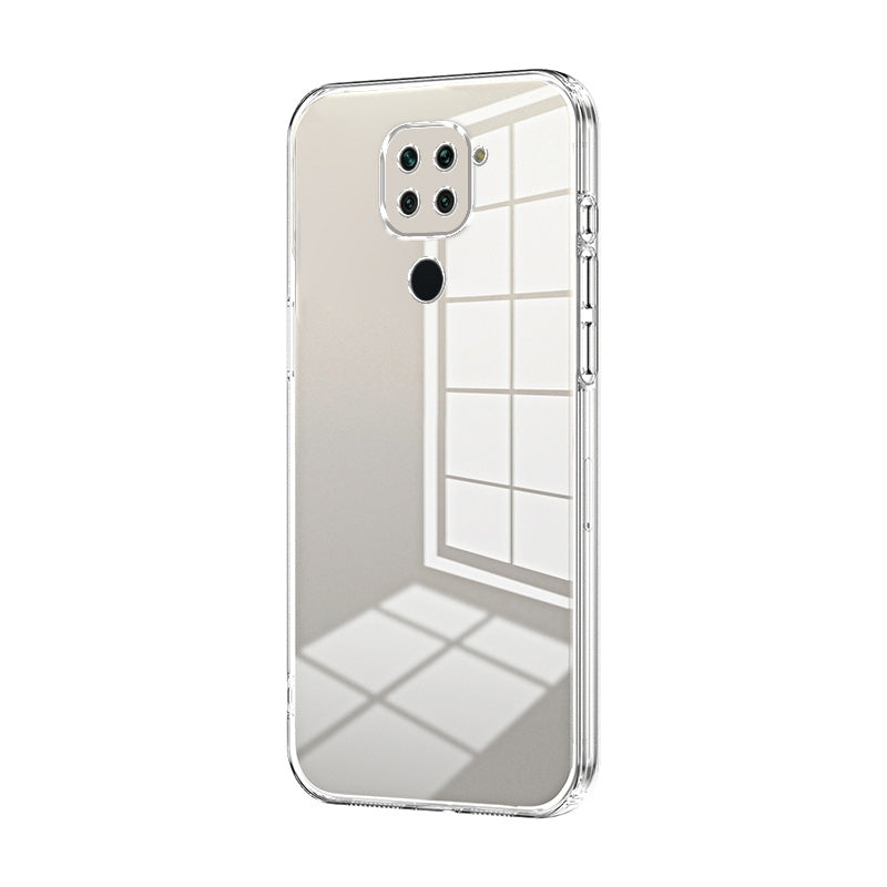 Xiaomi Redmi Note 9 Transparent Fine Hole Phone Case - Crystal Clear Vacuum Plating, Anti-Fingerprint, Shock-Absorbing TPU Frame