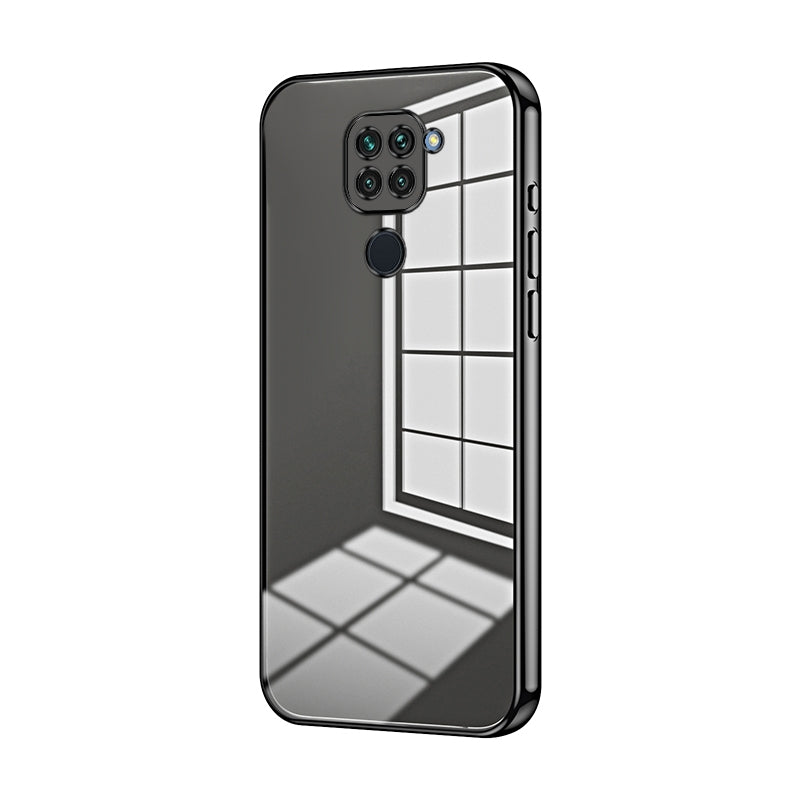 Xiaomi Redmi Note 9 Transparent Fine Hole Phone Case - Crystal Clear Vacuum Plating, Anti-Fingerprint, Shock-Absorbing TPU Frame