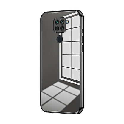 Xiaomi Redmi Note 9 Transparent Fine Hole Phone Case - Crystal Clear Vacuum Plating, Anti-Fingerprint, Shock-Absorbing TPU Frame