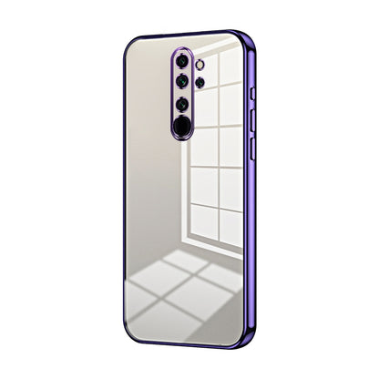 Xiaomi Redmi Note 8 Pro Transparent Fine Hole Phone Case - Crystal Clear Vacuum Plating, Anti-Fingerprint, Shock-Absorbing TPU Frame