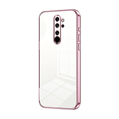Xiaomi Redmi Note 8 Pro Transparent Fine Hole Phone Case - Crystal Clear Vacuum Plating, Anti-Fingerprint, Shock-Absorbing TPU Frame