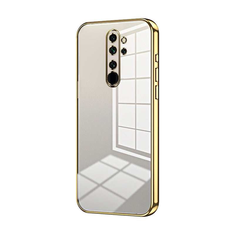 Xiaomi Redmi Note 8 Pro Transparent Fine Hole Phone Case - Crystal Clear Vacuum Plating, Anti-Fingerprint, Shock-Absorbing TPU Frame