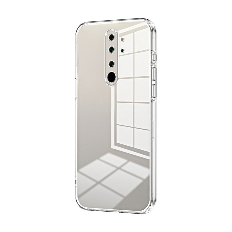 Xiaomi Redmi Note 8 Pro Transparent Fine Hole Phone Case - Crystal Clear Vacuum Plating, Anti-Fingerprint, Shock-Absorbing TPU Frame
