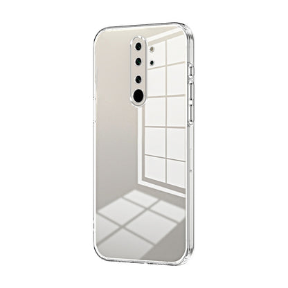 Xiaomi Redmi Note 8 Pro Transparent Fine Hole Phone Case - Crystal Clear Vacuum Plating, Anti-Fingerprint, Shock-Absorbing TPU Frame