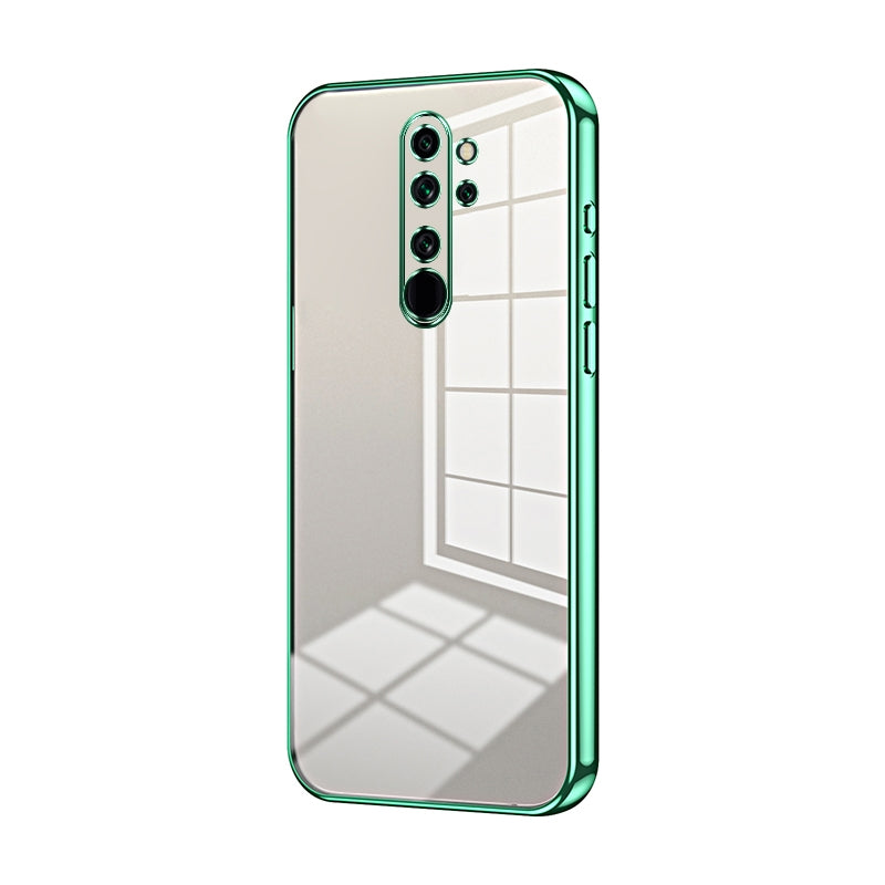 Xiaomi Redmi Note 8 Pro Transparent Fine Hole Phone Case - Crystal Clear Vacuum Plating, Anti-Fingerprint, Shock-Absorbing TPU Frame
