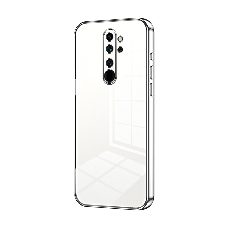 Xiaomi Redmi Note 8 Pro Transparent Fine Hole Phone Case - Crystal Clear Vacuum Plating, Anti-Fingerprint, Shock-Absorbing TPU Frame