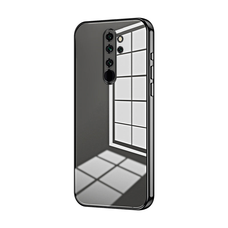 Xiaomi Redmi Note 8 Pro Transparent Fine Hole Phone Case - Crystal Clear Vacuum Plating, Anti-Fingerprint, Shock-Absorbing TPU Frame