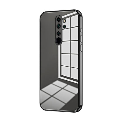 Xiaomi Redmi Note 8 Pro Transparent Fine Hole Phone Case - Crystal Clear Vacuum Plating, Anti-Fingerprint, Shock-Absorbing TPU Frame
