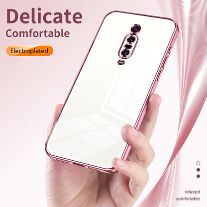 Xiaomi Redmi K20 Transparent Fine Hole Phone Case - Crystal Clear Vacuum Plating, Anti-Fingerprint, Shock-Absorbing TPU Frame