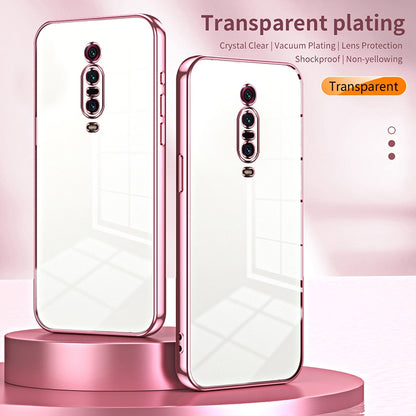 Xiaomi Redmi K20 Transparent Fine Hole Phone Case - Crystal Clear Vacuum Plating, Anti-Fingerprint, Shock-Absorbing TPU Frame