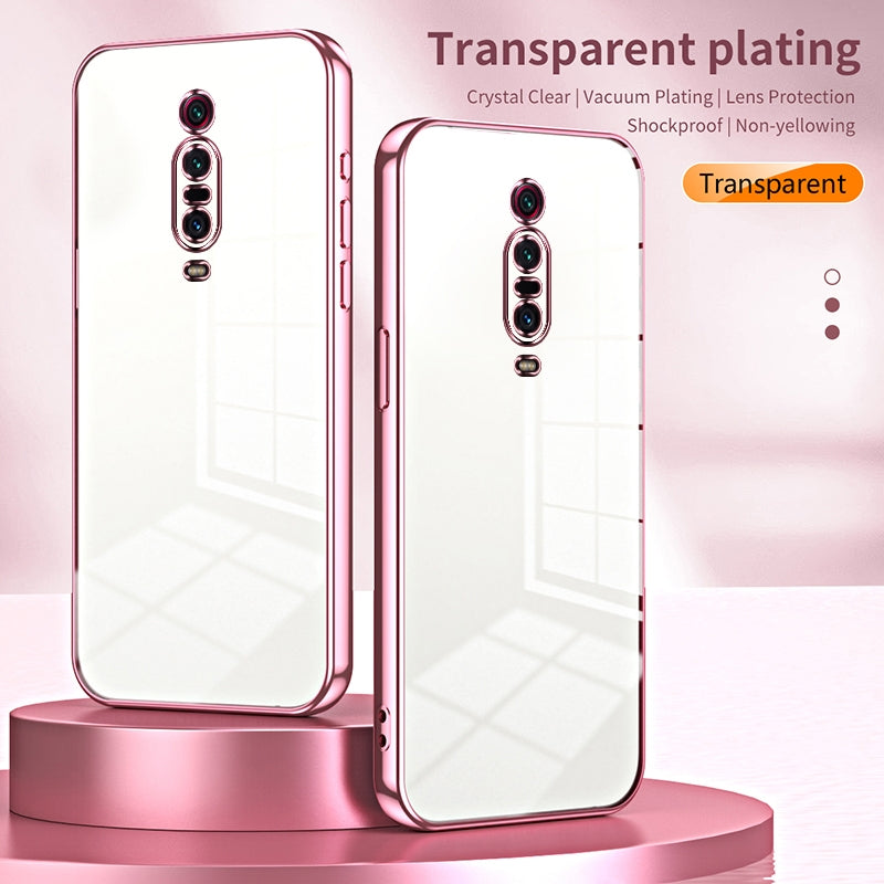 Xiaomi Redmi K20 Pro Transparent Fine Hole Phone Case - Crystal Clear Vacuum Plating, Anti-Fingerprint, Shock-Absorbing TPU Frame