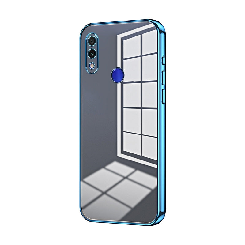 Xiaomi Redmi Note 7 Transparent Fine Hole Phone Case - Crystal Clear Vacuum Plating, Anti-Fingerprint, Shock-Absorbing TPU Frame