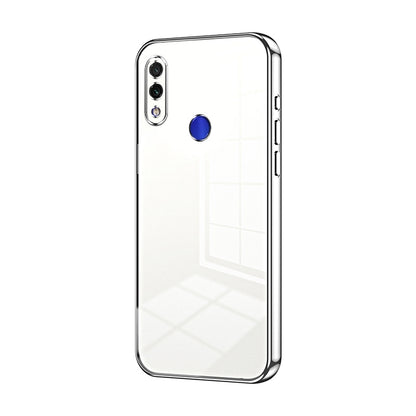 Xiaomi Redmi Note 7 Transparent Fine Hole Phone Case - Crystal Clear Vacuum Plating, Anti-Fingerprint, Shock-Absorbing TPU Frame