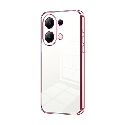 Xiaomi Redmi Note 13 4G Transparent Fine Hole Phone Case - Crystal Clear Vacuum Plating, Anti-Fingerprint, Shock-Absorbing TPU Frame
