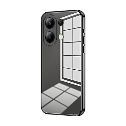 Xiaomi Redmi Note 13 4G Transparent Fine Hole Phone Case - Crystal Clear Vacuum Plating, Anti-Fingerprint, Shock-Absorbing TPU Frame