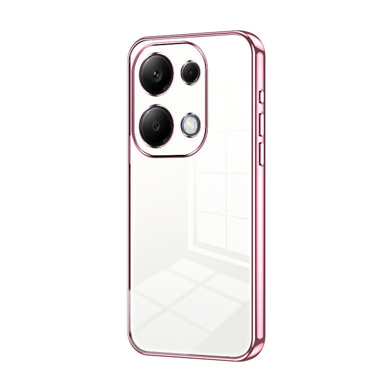 Xiaomi Redmi Note 13 Pro 4G Transparent Fine Hole Phone Case - Crystal Clear Vacuum Plating, Anti-Fingerprint, Shock-Absorbing TPU Frame