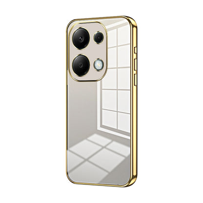Xiaomi Redmi Note 13 Pro 4G Transparent Fine Hole Phone Case - Crystal Clear Vacuum Plating, Anti-Fingerprint, Shock-Absorbing TPU Frame