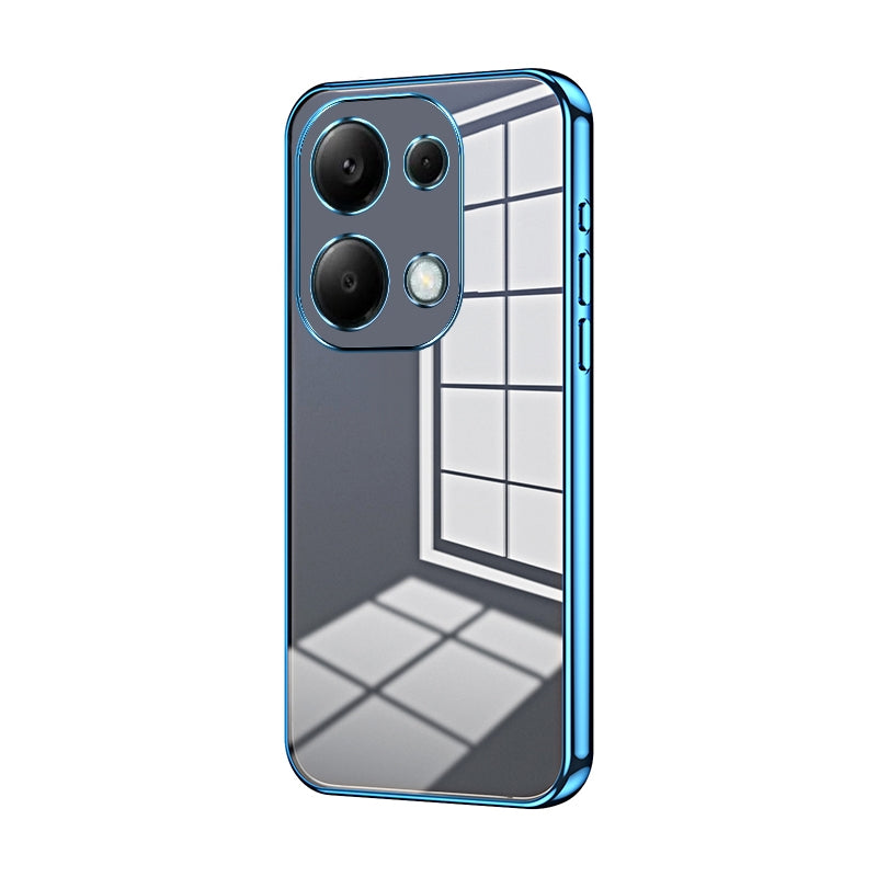 Xiaomi Redmi Note 13 Pro 4G Transparent Fine Hole Phone Case - Crystal Clear Vacuum Plating, Anti-Fingerprint, Shock-Absorbing TPU Frame