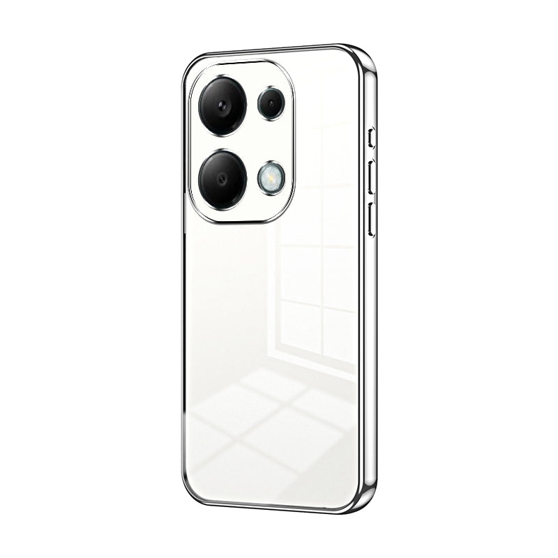Xiaomi Redmi Note 13 Pro 4G Transparent Fine Hole Phone Case - Crystal Clear Vacuum Plating, Anti-Fingerprint, Shock-Absorbing TPU Frame