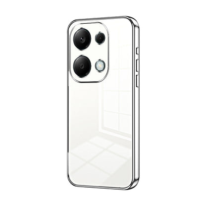 Xiaomi Redmi Note 13 Pro 4G Transparent Fine Hole Phone Case - Crystal Clear Vacuum Plating, Anti-Fingerprint, Shock-Absorbing TPU Frame