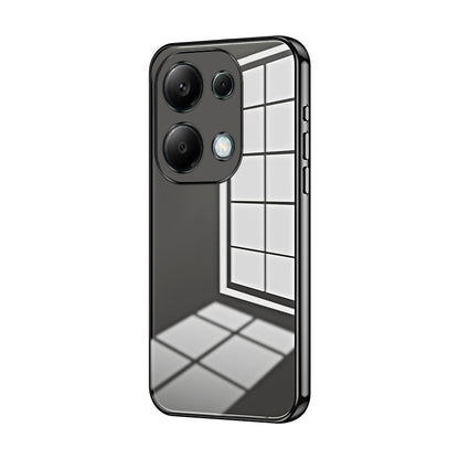 Xiaomi Redmi Note 13 Pro 4G Transparent Fine Hole Phone Case - Crystal Clear Vacuum Plating, Anti-Fingerprint, Shock-Absorbing TPU Frame