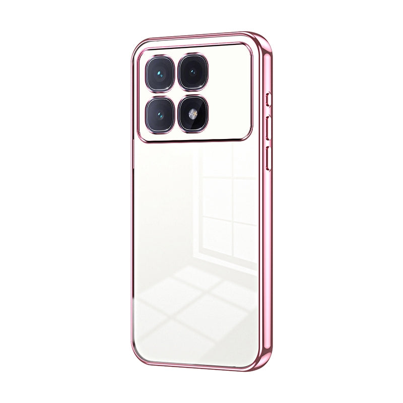 Xiaomi Redmi K70 Ultra Transparent Fine Hole Phone Case - Crystal Clear Vacuum Plating, Anti-Fingerprint, Shock-Absorbing TPU Frame