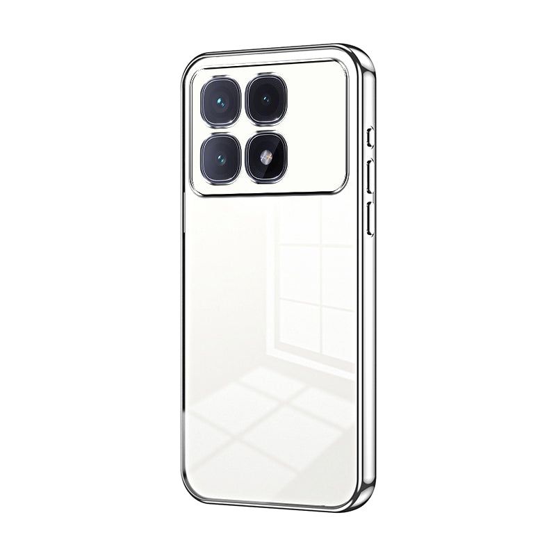 Xiaomi Redmi K70 Ultra Transparent Fine Hole Phone Case - Crystal Clear Vacuum Plating, Anti-Fingerprint, Shock-Absorbing TPU Frame