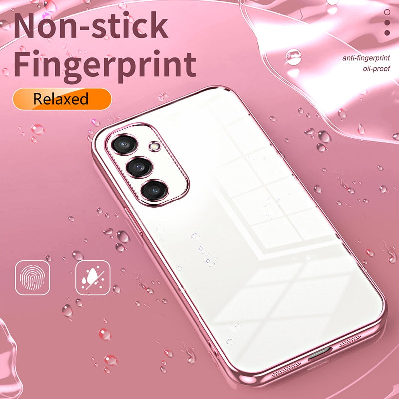 Samsung Galaxy S24+ 5G Transparent Fine Hole Phone Case - Crystal Clear Vacuum Plating, Anti-Fingerprint, Shock-Absorbing TPU Frame-casify.uk