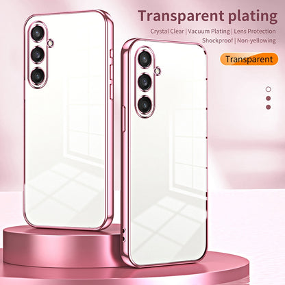 Samsung Galaxy S23 FE 5G Transparent Fine Hole Phone Case - Crystal Clear Vacuum Plating, Anti-Fingerprint, Shock-Absorbing TPU Frame-casify.uk