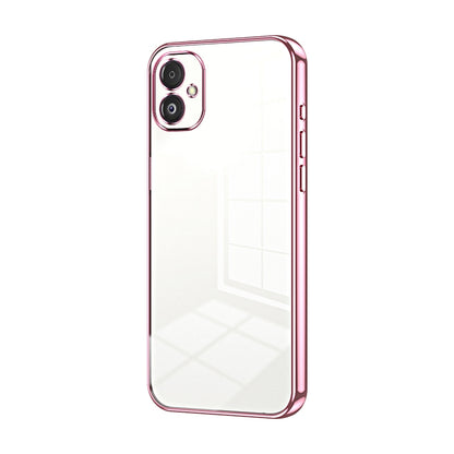 Samsung Galaxy F14 5G Transparent Fine Hole Phone Case - Crystal Clear Vacuum Plating, Anti-Fingerprint, Shock-Absorbing TPU Frame-casify.uk