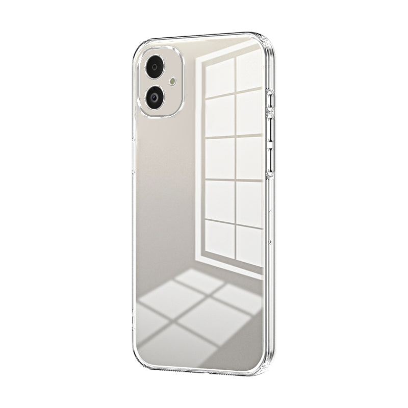 Samsung Galaxy F14 5G Transparent Fine Hole Phone Case - Crystal Clear Vacuum Plating, Anti-Fingerprint, Shock-Absorbing TPU Frame-casify.uk