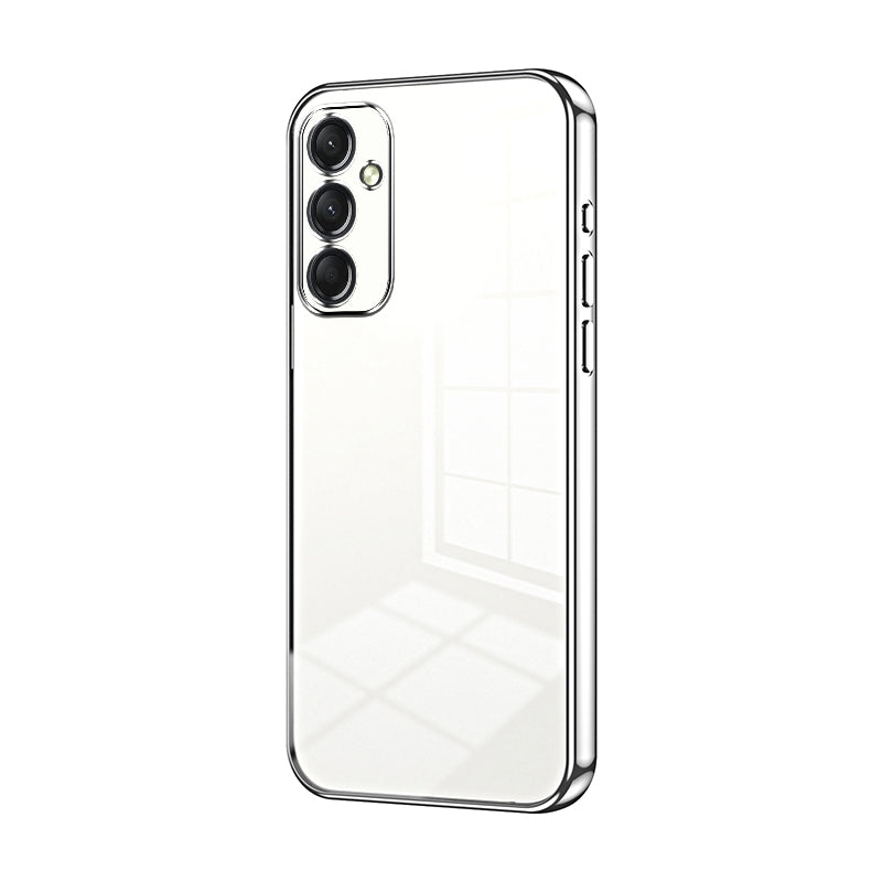 Samsung Galaxy A24 4G Transparent Fine Hole Phone Case - Crystal Clear Vacuum Plating, Anti-Fingerprint, Shock-Absorbing TPU Frame-casify.uk