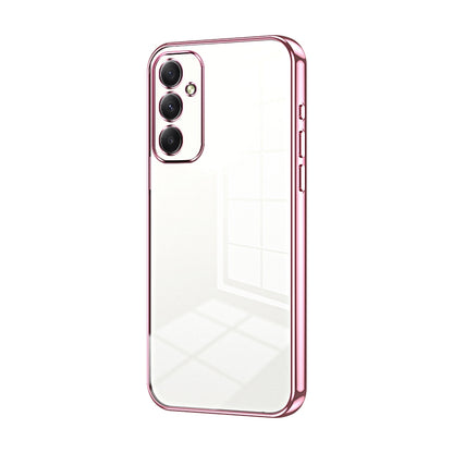 Samsung Galaxy A34 5G Transparent Fine Hole Phone Case - Crystal Clear Vacuum Plating, Anti-Fingerprint, Shock-Absorbing TPU Frame-casify.uk