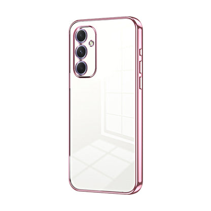Samsung Galaxy A54 5G Transparent Fine Hole Phone Case - Crystal Clear Vacuum Plating, Anti-Fingerprint, Shock-Absorbing TPU Frame-casify.uk