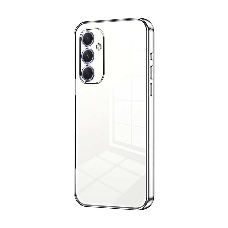 Samsung Galaxy A54 5G Transparent Fine Hole Phone Case - Crystal Clear Vacuum Plating, Anti-Fingerprint, Shock-Absorbing TPU Frame-casify.uk