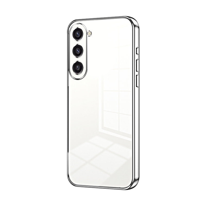 Samsung Galaxy S23+ 5G Transparent Fine Hole Phone Case - Crystal Clear Vacuum Plating, Anti-Fingerprint, Shock-Absorbing TPU Frame-casify.uk
