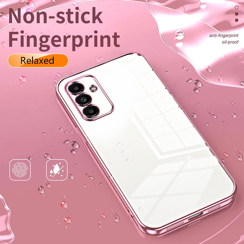 Samsung Galaxy A04s Transparent Fine Hole Phone Case - Crystal Clear Vacuum Plating, Anti-Fingerprint, Shock-Absorbing TPU Frame-casify.uk
