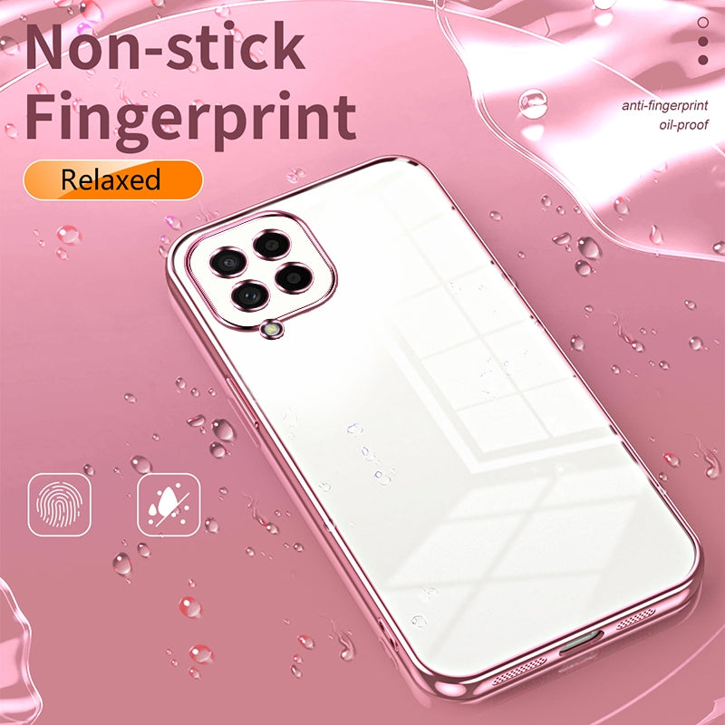Samsung Galaxy M53 5G Transparent Fine Hole Phone Case - Crystal Clear Vacuum Plating, Anti-Fingerprint, Shock-Absorbing TPU Frame-casify.uk