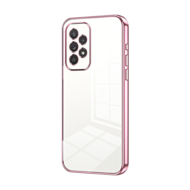 Samsung Galaxy A33 5G Transparent Fine Hole Phone Case - Crystal Clear Vacuum Plating, Anti-Fingerprint, Shock-Absorbing TPU Frame-casify.uk