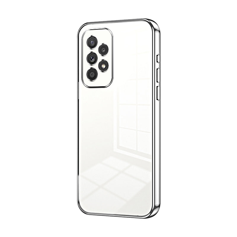 Samsung Galaxy A33 5G Transparent Fine Hole Phone Case - Crystal Clear Vacuum Plating, Anti-Fingerprint, Shock-Absorbing TPU Frame-casify.uk