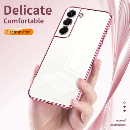 Samsung Galaxy S22+ 5G Transparent Fine Hole Phone Case - Crystal Clear Vacuum Plating, Anti-Fingerprint, Shock-Absorbing TPU Frame-casify.uk