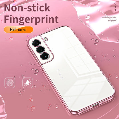 Samsung Galaxy S22+ 5G Transparent Fine Hole Phone Case - Crystal Clear Vacuum Plating, Anti-Fingerprint, Shock-Absorbing TPU Frame-casify.uk