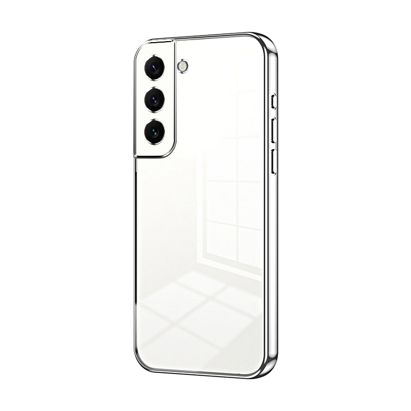 Samsung Galaxy S22 5G Transparent Fine Hole Phone Case - Crystal Clear Vacuum Plating, Anti-Fingerprint, Shock-Absorbing TPU Frame-casify.uk