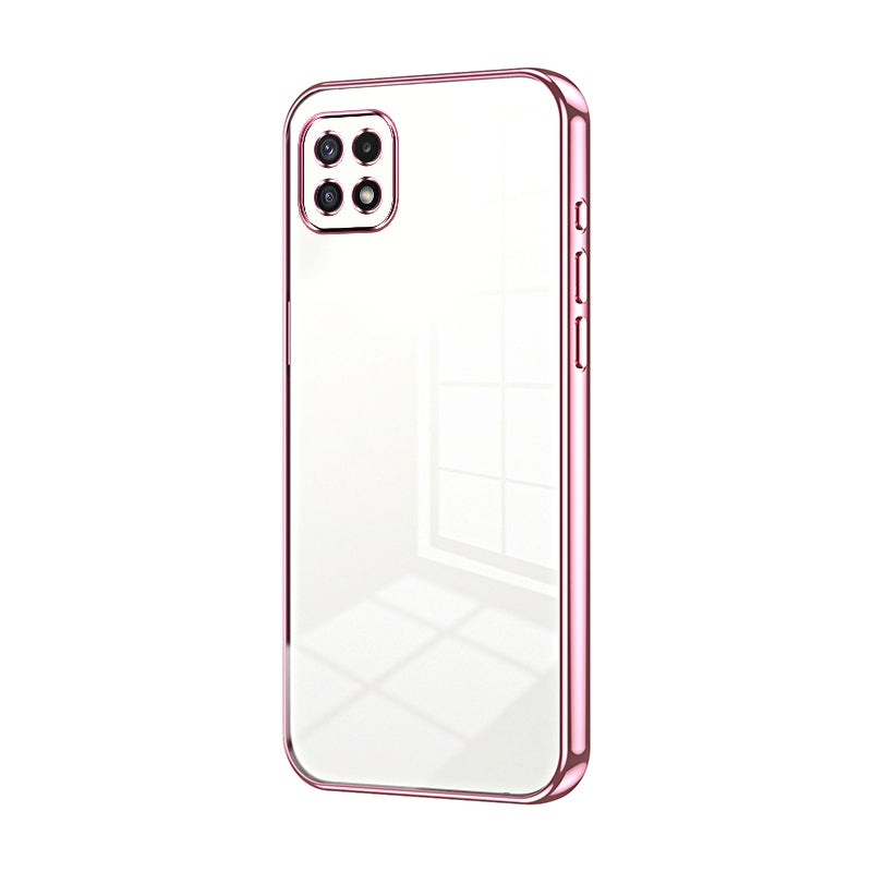Samsung Galaxy A22s Transparent Fine Hole Phone Case - Crystal Clear Vacuum Plating, Anti-Fingerprint, Shock-Absorbing TPU Frame-casify.uk