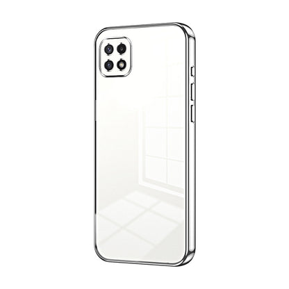Samsung Galaxy A22s Transparent Fine Hole Phone Case - Crystal Clear Vacuum Plating, Anti-Fingerprint, Shock-Absorbing TPU Frame-casify.uk
