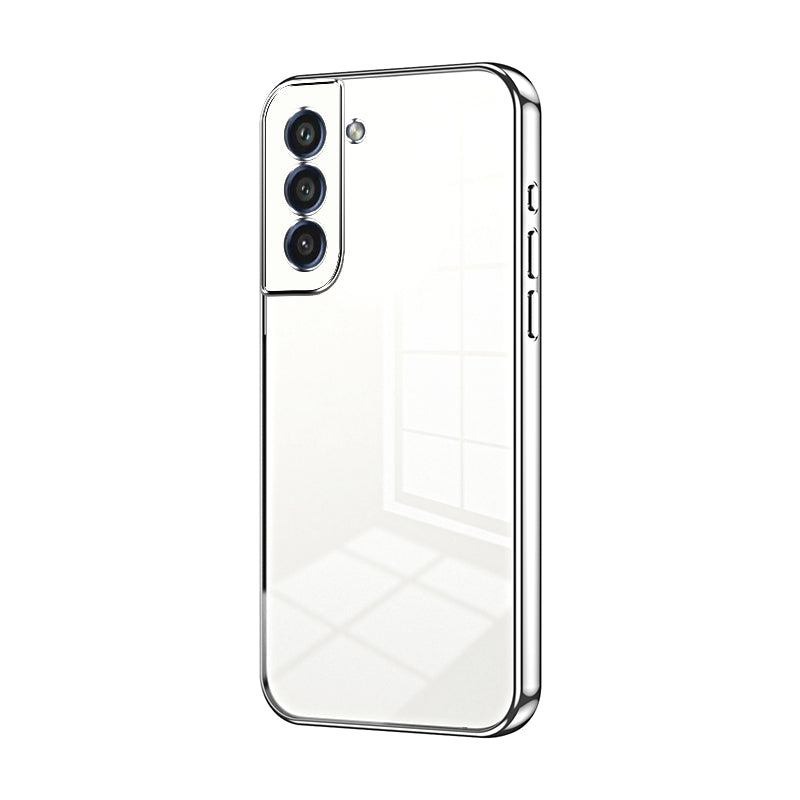Samsung Galaxy S21 FE 5G Transparent Fine Hole Phone Case - Crystal Clear Vacuum Plating, Anti-Fingerprint, Shock-Absorbing TPU Frame-casify.uk